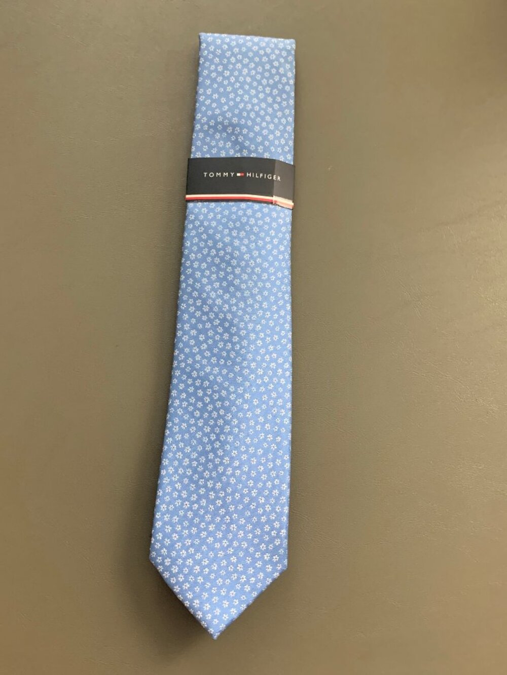 Tommy Hilfiger Men's 3.25'' Silk Blend Neck Tie, Blue Mini Floral, One Size